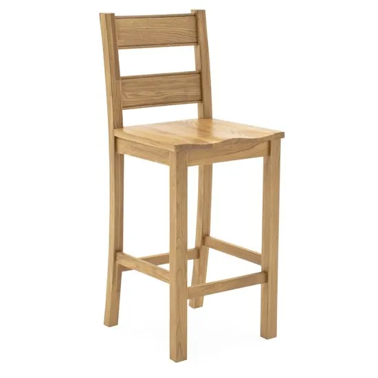 Brex Wooden Bar Stool In Natural