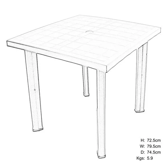 Trabella Alana Square Patio Table with 4 Bonnie Chairs 3