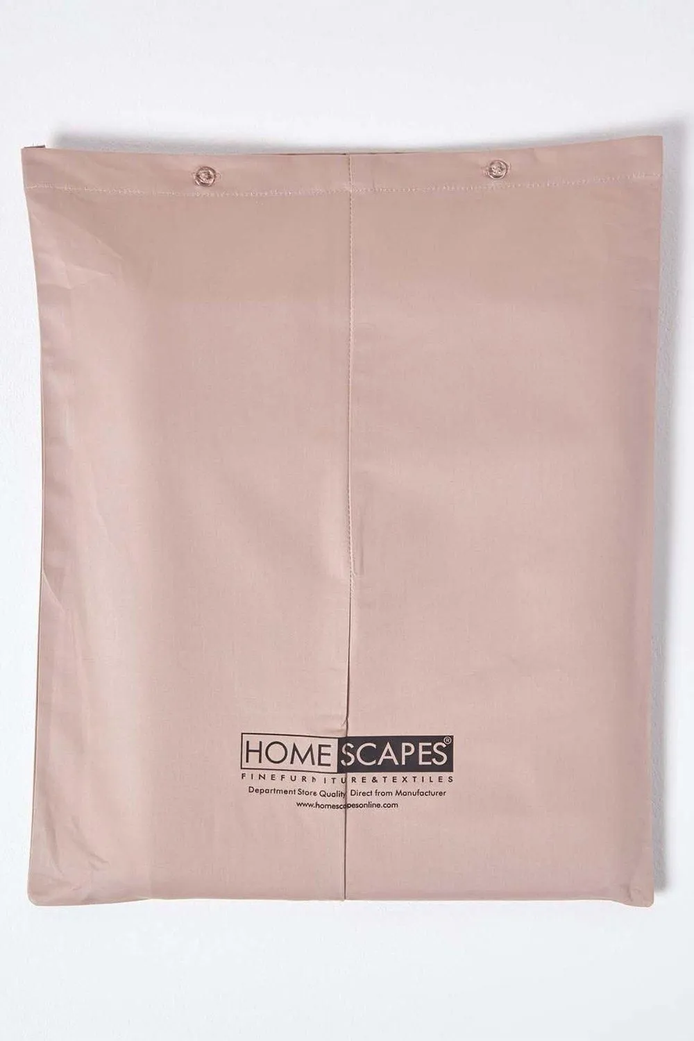 Homescapes Egyptian Cotton Duvet Cover with Pillowcase 1000 TC in Beige 5