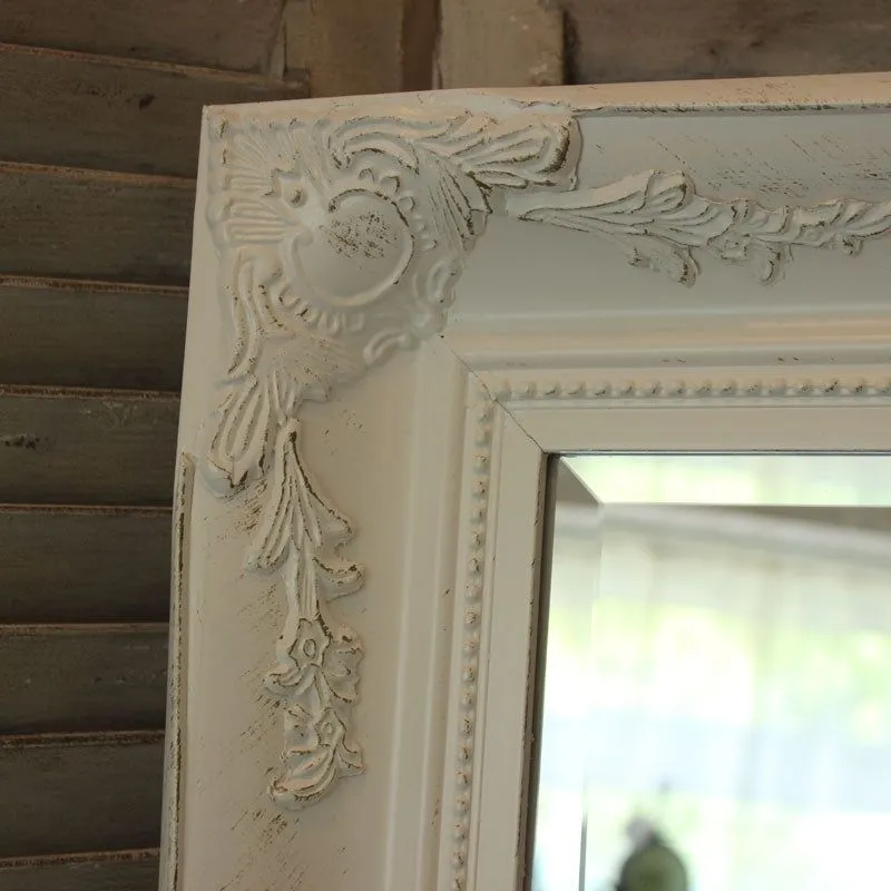 Melody Maison Extra Large White Antique Wall/Floor Mirror 158cm X 78cm 5
