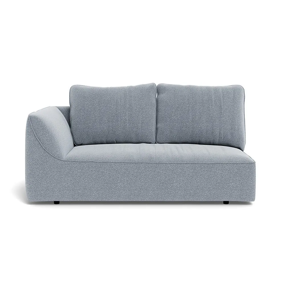 Heal's Morven Left Hand Facing 2 Seater Unit Boucle Steel 1