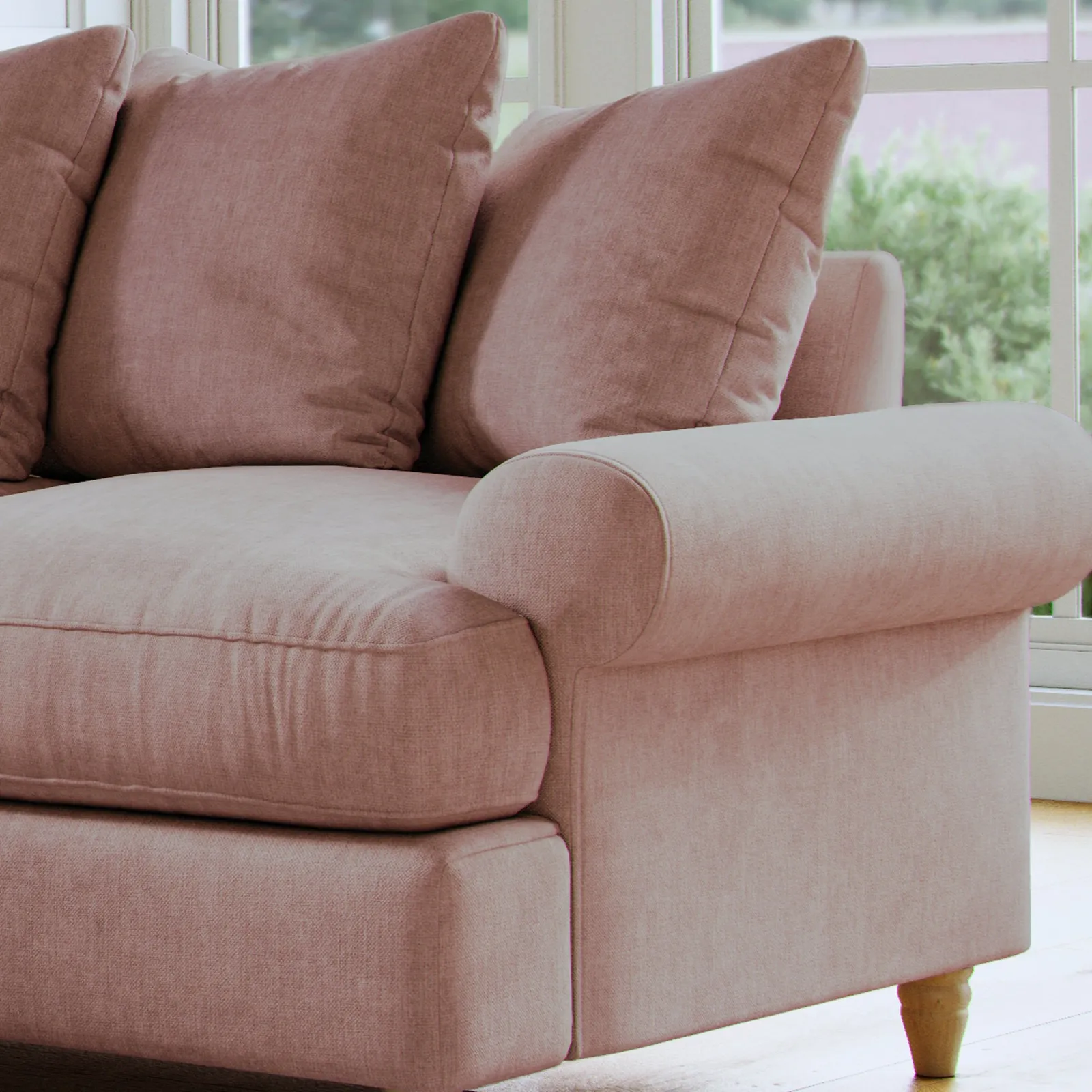 The Great Sofa Company Beatrice Sofa Bed, Soft Pink in Light Pink 3
