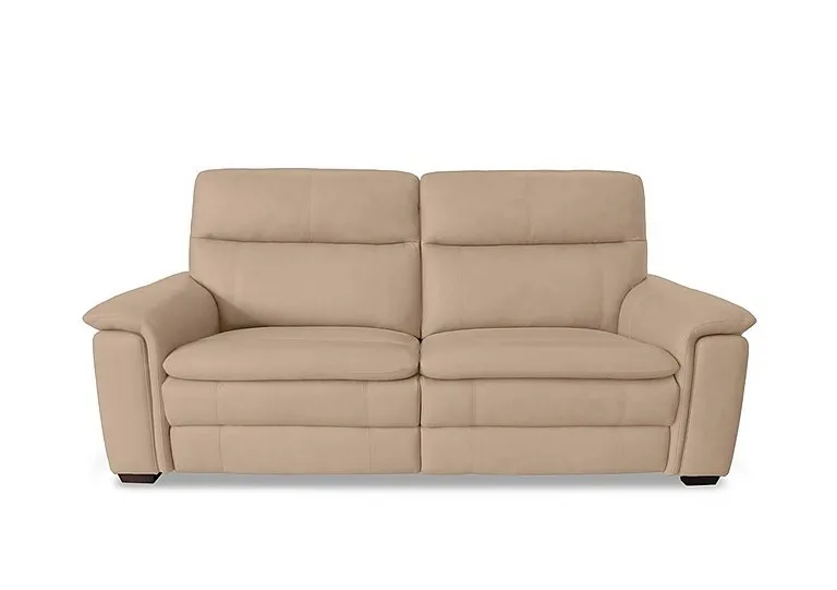 Recharge 3 Seater Leather Power Recliner Sofa with Power Headrests - BV Pebble - Sofas and Armchairs - In Time for Christmas