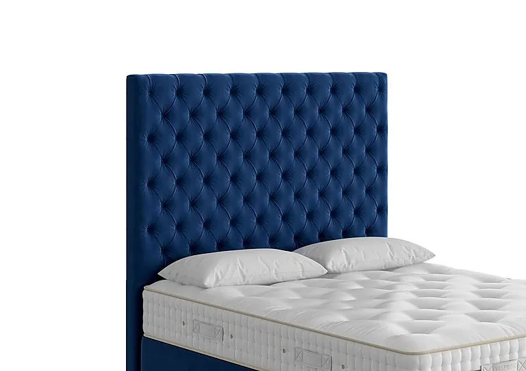 Aldo Floor Standing Headboard - Double - Plush Royal