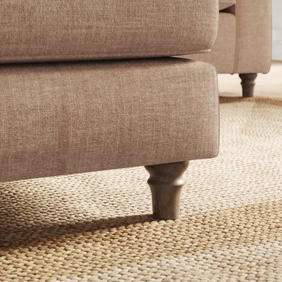 Flori Tonal Plush Chenille Footstool 4