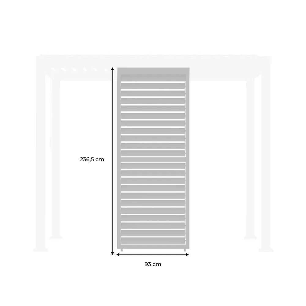 sweeek Adjustable louver panel 100cm for Triomphe pergola 3x3m V2 4x3m 6x3m in White 5