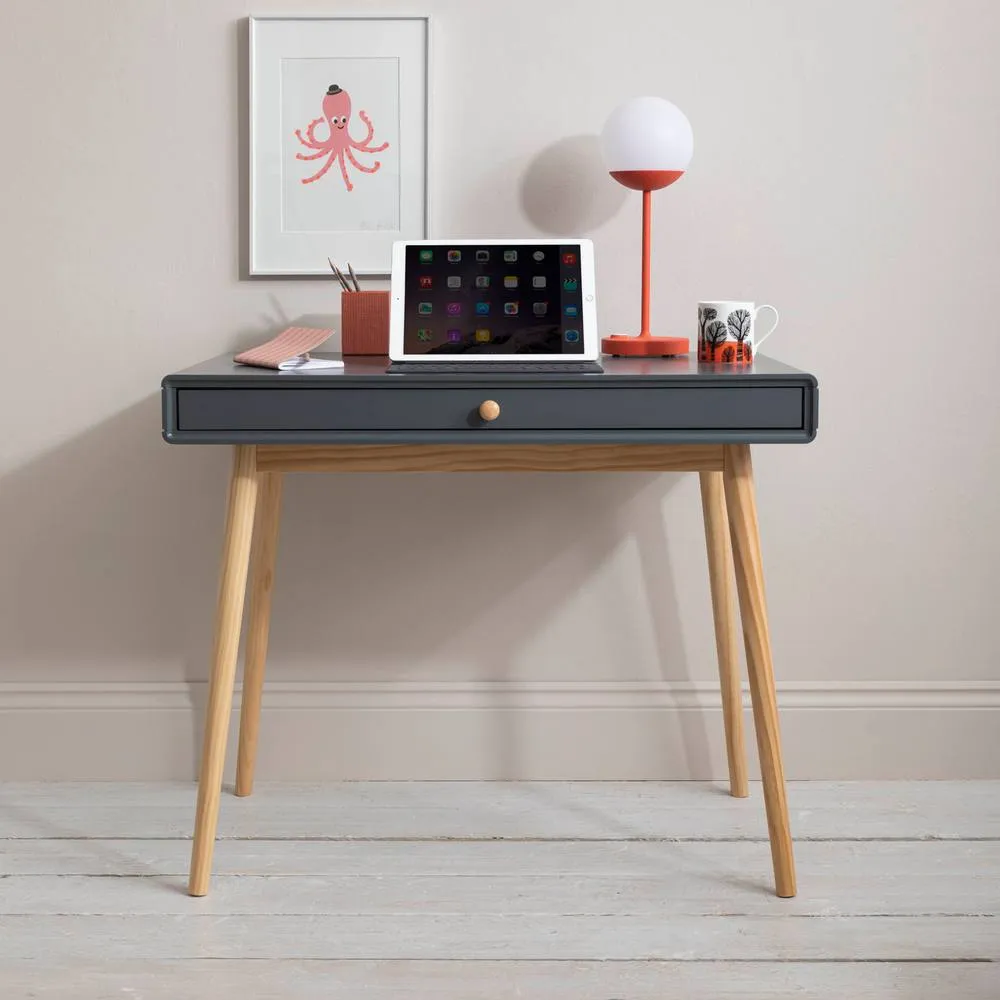 Nöa and Nani Frank Desk in Dark Grey and Natural Pine 4