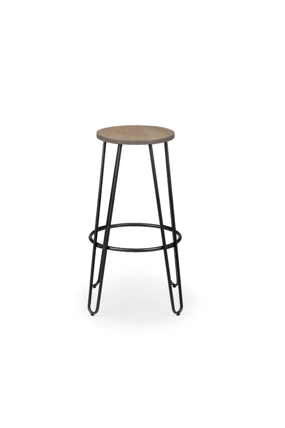 Julian Bowen Dalston Round Bar Stool (Set of 2) in Brown 6