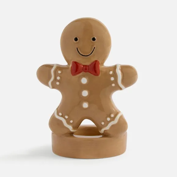 Gingerbread Man Ceramic Tealight Holder 3