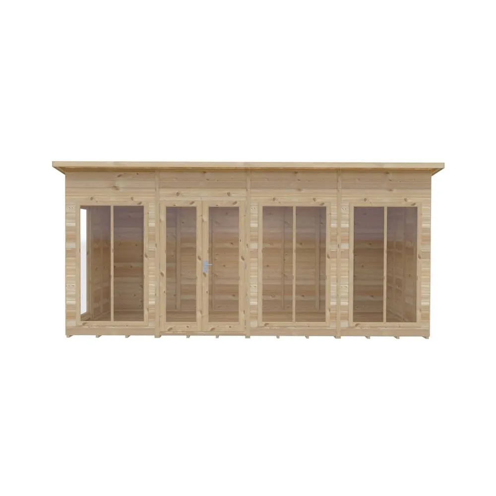 Shires Lela 16x8 Summerhouse - L244.8 x W476 x H227.5 cm in Light Brown