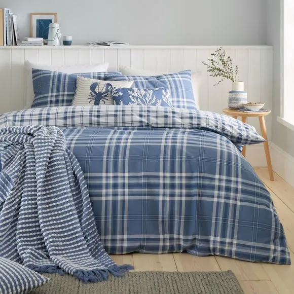 Catherine Lansfield Kelso Check Duvet Cover & Pillowcase Set 1