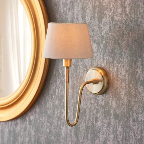 Vogue Roa Art Deco Wall Light with Ivory Circo Lamp Shade 2