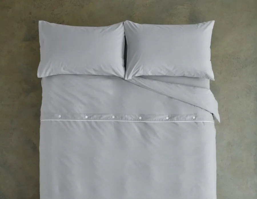 Deyongs Southwick Melange Look Duvet Cover Set - Soft & Breathable Bedding | 1846 in Grey 3