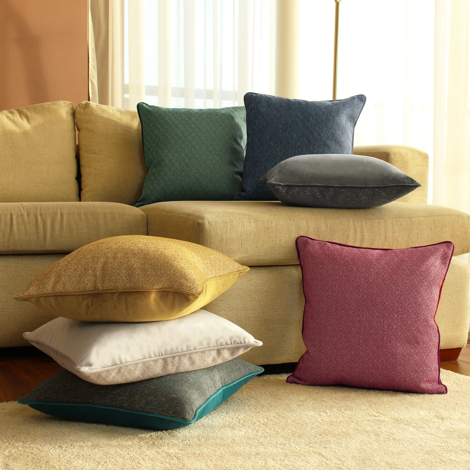 Paoletti Blenheim Geometric Cushion in Purple 4