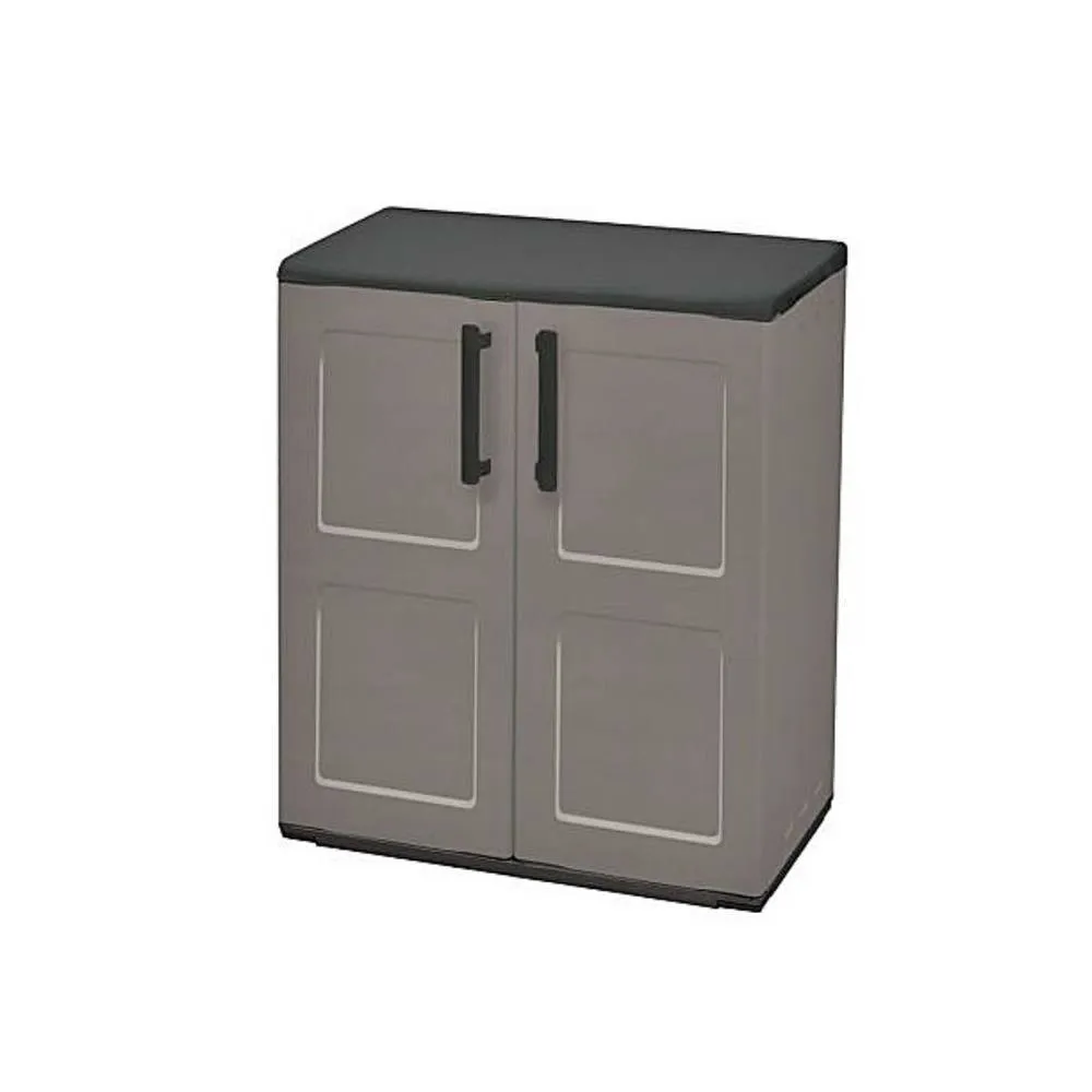 Shires Medium Cabinet Plastic Garden Store Approx L70 x W39 x H85.5 cm in Grey