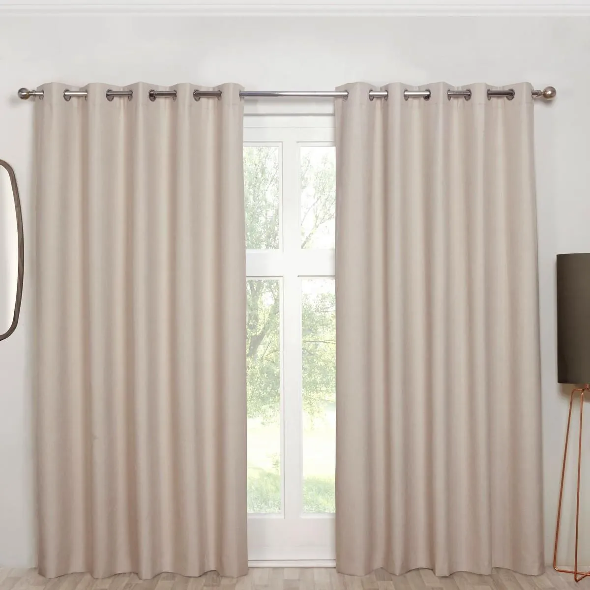 Sundour Cosmos Eyelet Curtains in Natural 1