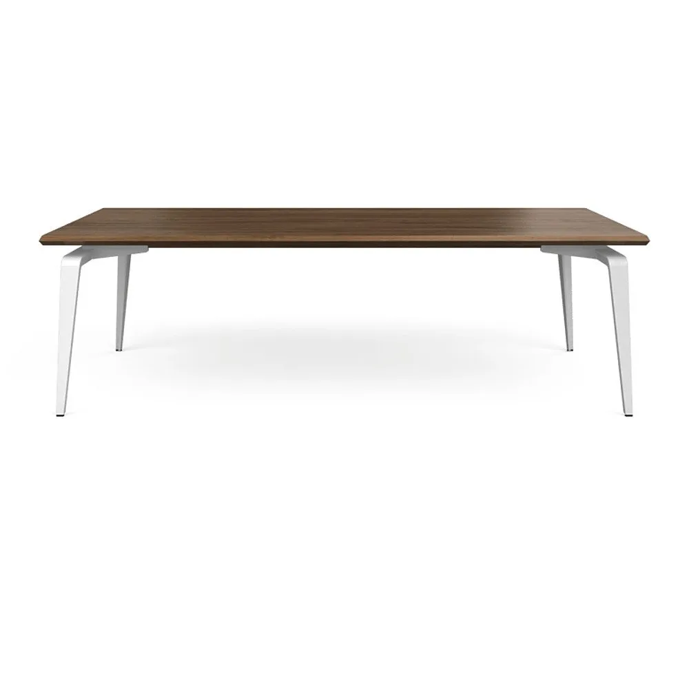 Ligne Roset Odessa Dining Table European Walnut White Legs 240 x 98cm
