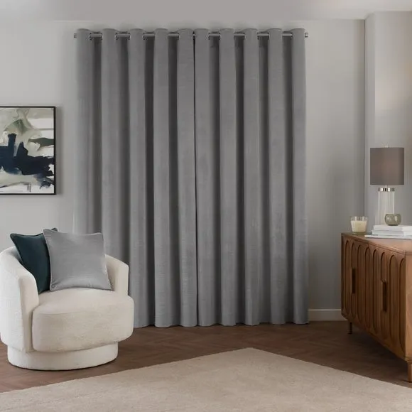 Shimmer Velour Eyelet Curtains 4