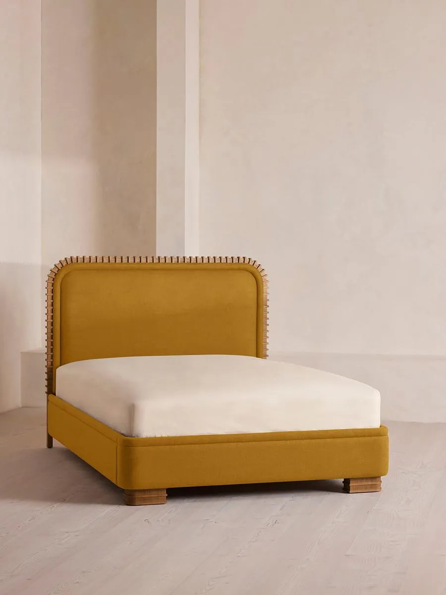 Angus Bed, Superking, Linen, Turmeric