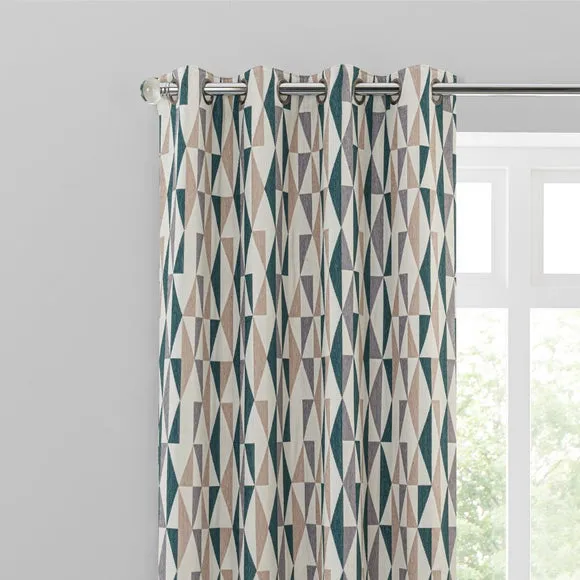 Elements Triangles Eyelet Curtains 1