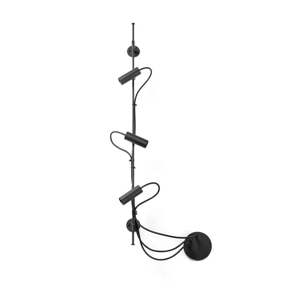 Netlighting Clap Linear Wall 3x6W Outdoor Spotlight Black IP65 3000K