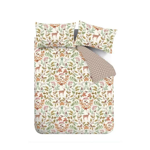 Catherine Lansfield Woodland Stag Duvet Cover & Pillowcase Set 5