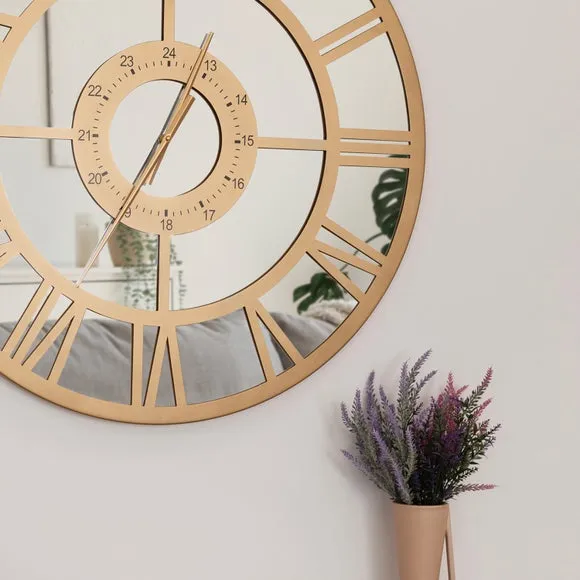 Charles Bentley Coniston Indoor Outdoor Mirrored Skeleton Wall Clock 4
