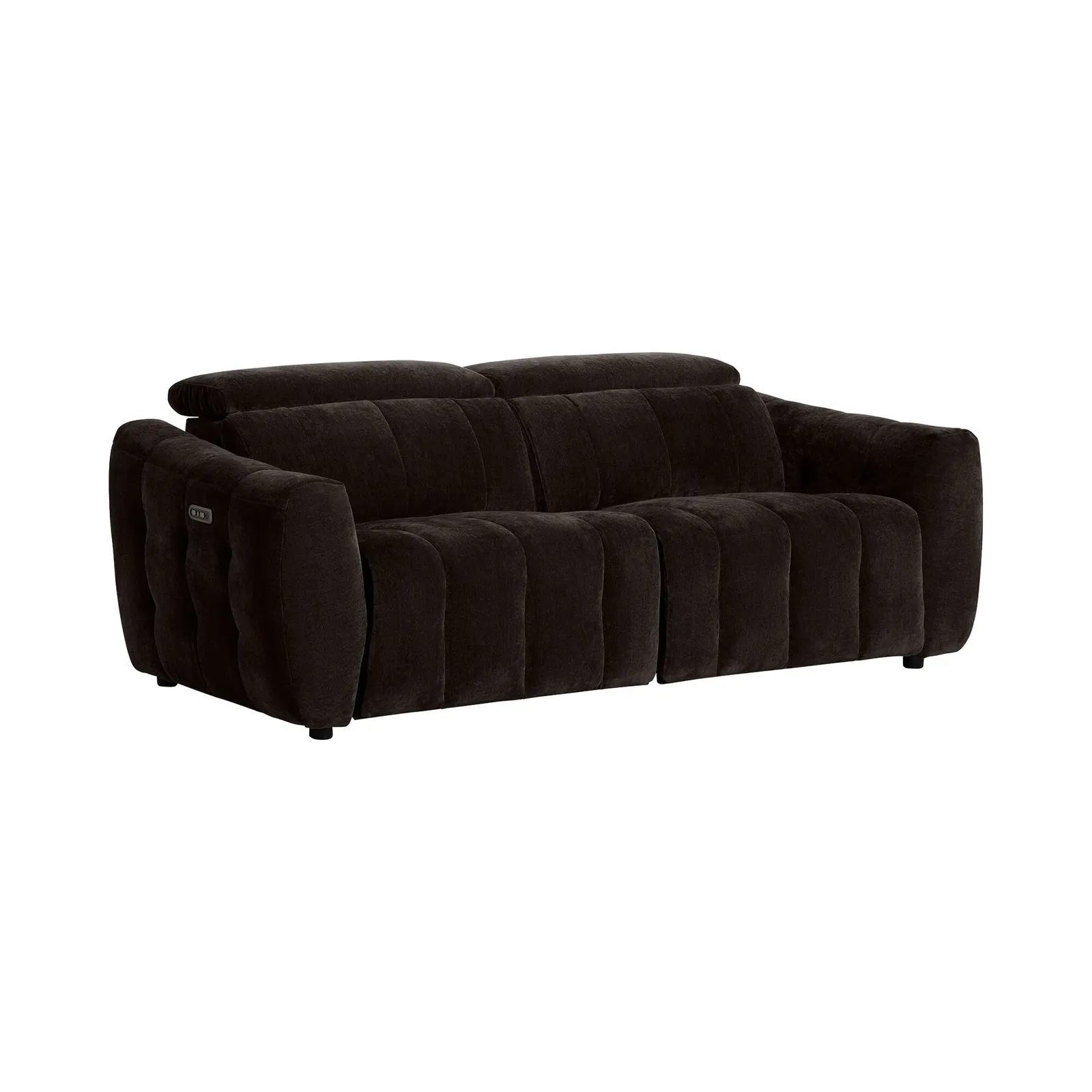 Montgomery 2.5 Power Seater & Headrest, Brown Fabric | Barker & Stonehouse 2