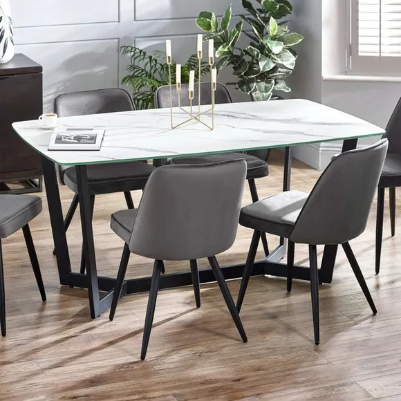 Olympus 6 Seater Dining Table, Marble