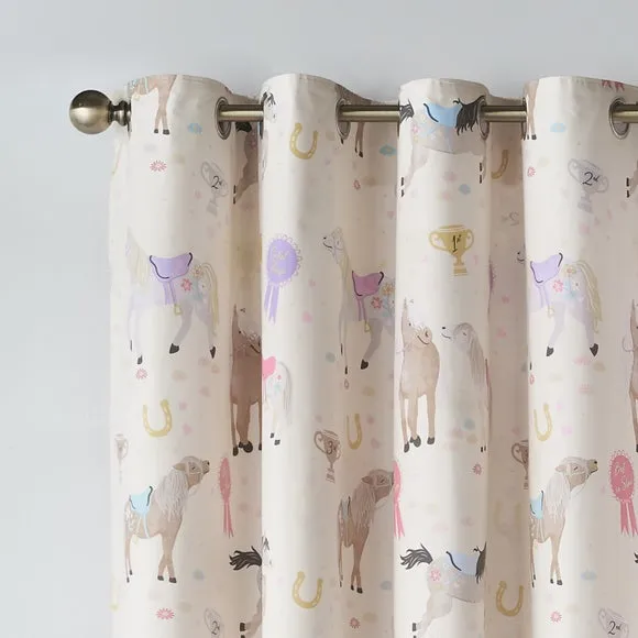 Catherine Lansfield Happy Horses Eyelet Curtains 3