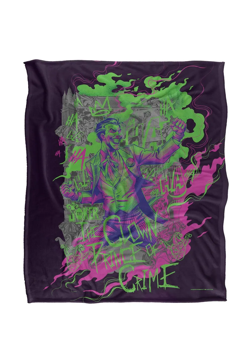 Warner Bros. Clown Prince of Crime Silky Touch Super Soft Throw Blanket 152 X 127 cm in White
