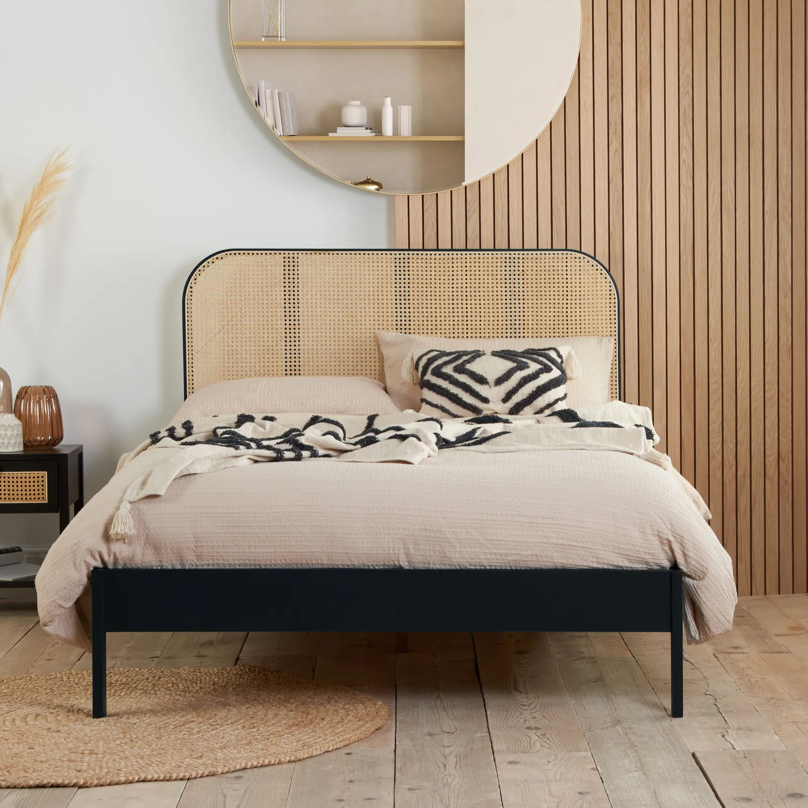 Birlea Rattan Bed Frame Margot Bedstead in Black 2
