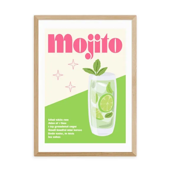 East End Prints Mojito Cocktail Print by Luxe Poster Co 2