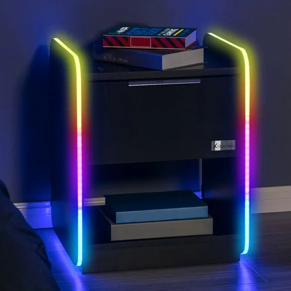 X Rocker Electra Desk with Wireless Charging and LED Lights 5