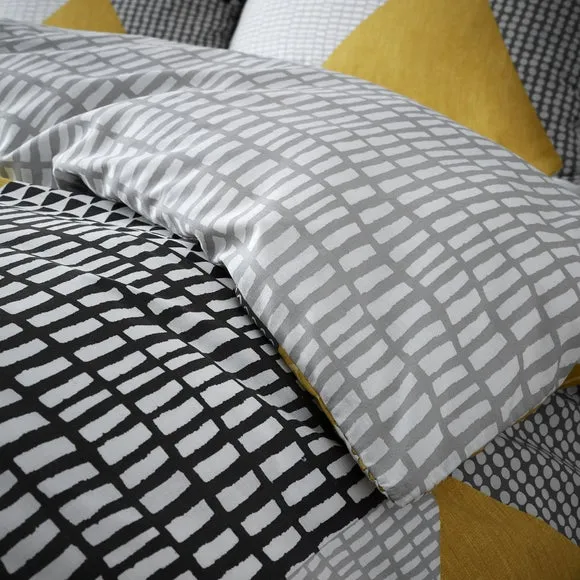 Catherine Lansfield Larsson Geo Reversible Duvet Cover and Pillowcase Set 4
