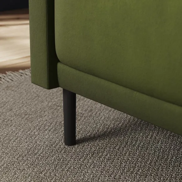 Amali Corner Dining Bench, Matte Plush Velvet 4