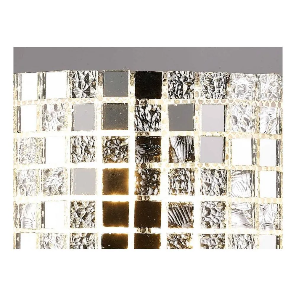 Netlighting Camden Wall Lamp 2 Light G9 Polished Chrome Mosaic Glass Crystal in Grey 6