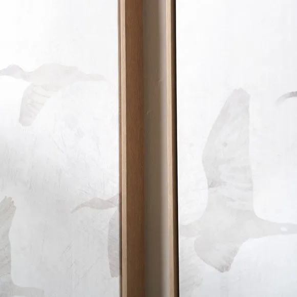 Set of 3 Birds Natural Framed Canvases 3