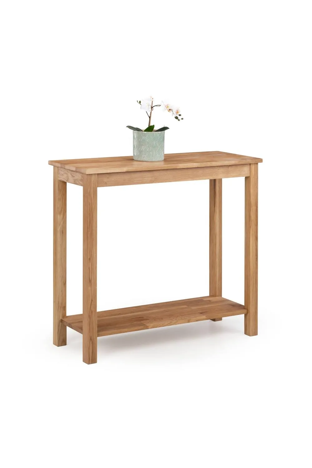 Julian Bowen Coxmoor Console Table with Shelf in Light Oak 3