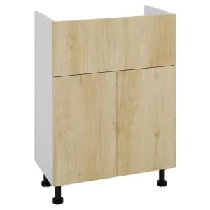 Wickes Broxwood Natural Oak Standard Depth Vanity Unit - 600mm