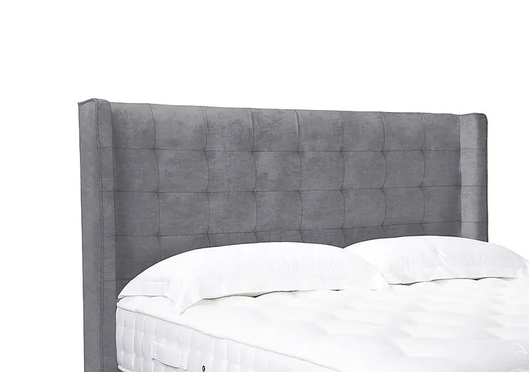 Artisan Collection Onyx High Floor Standing Headboard - Single - Aston Steel