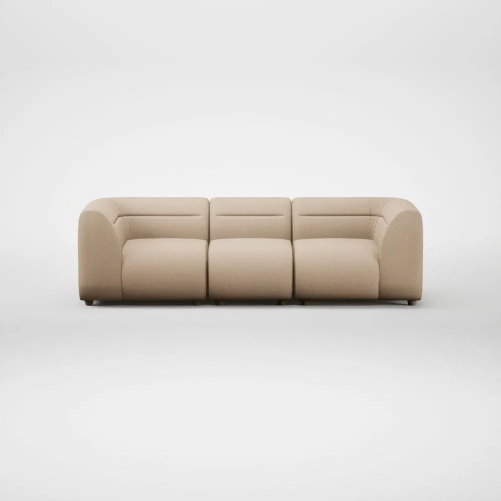 Heal's Lilli 3 Seater Sofa Smart Cotton Linen Rice Natural Feet 1