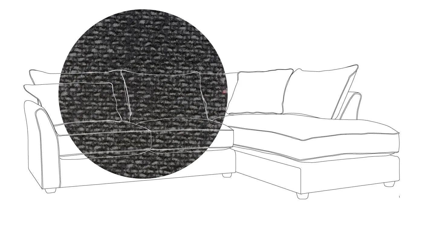 Heal's Tailor Right Hand Facing Corner Sofa Texture Soot Natural Feet