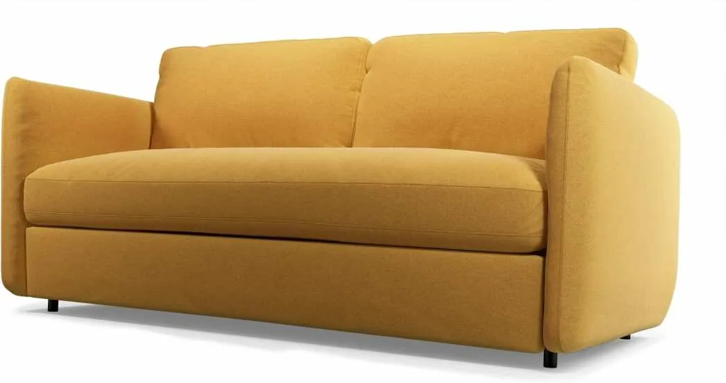 Fletcher 3 Seater Sofabed with Pocket Sprung Mattress, Yolk Yellow