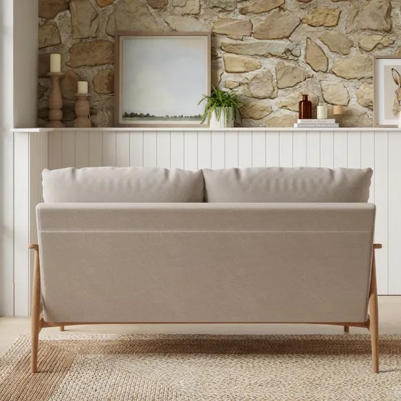 Nelson Wooly Textured Weave 2 Seater Sofa 2