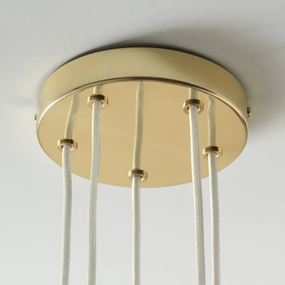 Dorma Henstone Ribbed 5 Light Adjustable Cluster Ceiling Light 4