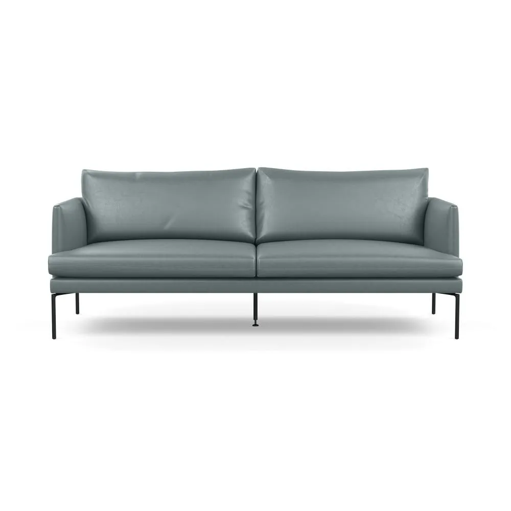 Heal's Matera 3 Seater Sofa Daino Leather Steel 2