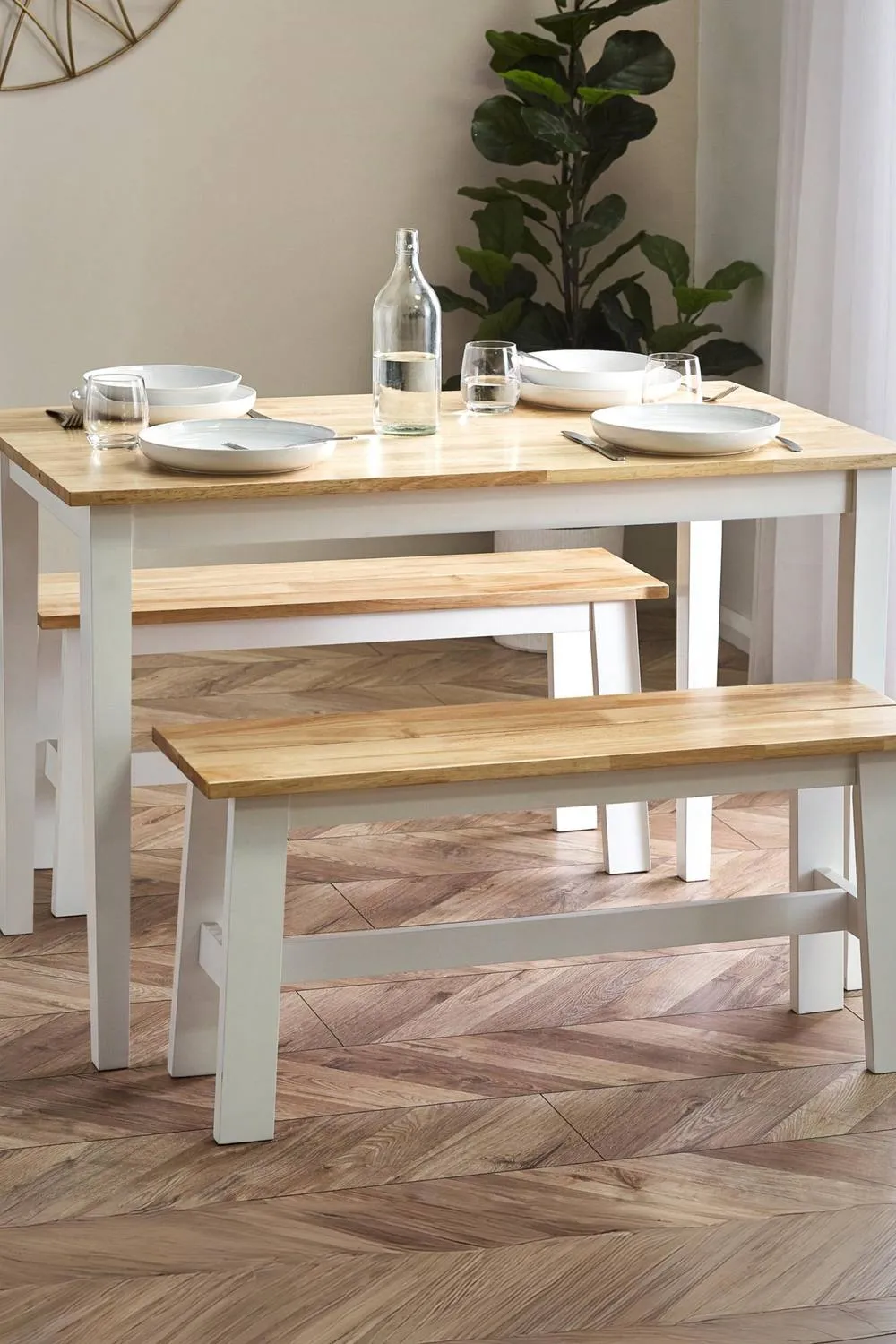 Julian Bowen Linwood Rectangular 2-4 Seater Drop Leaf Dining Table in Light Oak