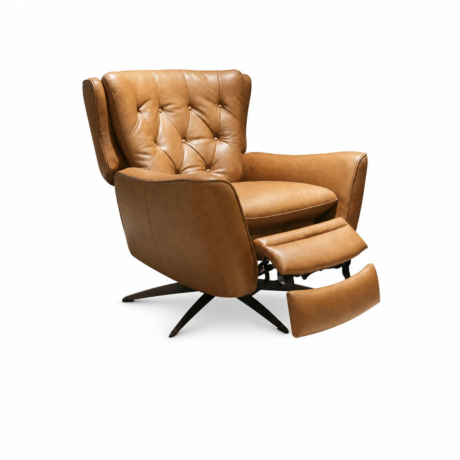 Charfield Swivel Recliner Chair 3015M, Brown Leather | Barker & Stonehouse 4