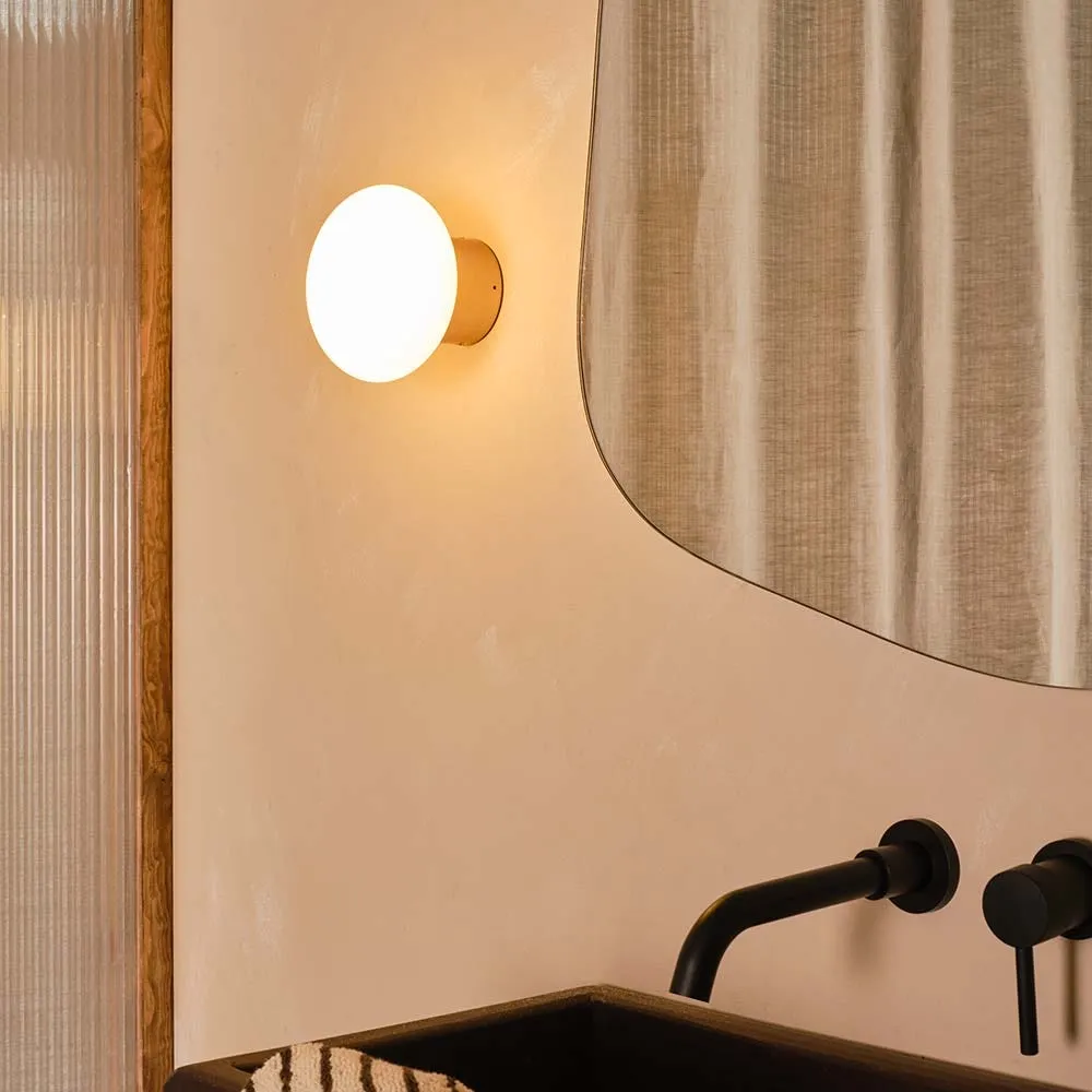 Heal's Ellipse LED Wall Light Brass IP44 4